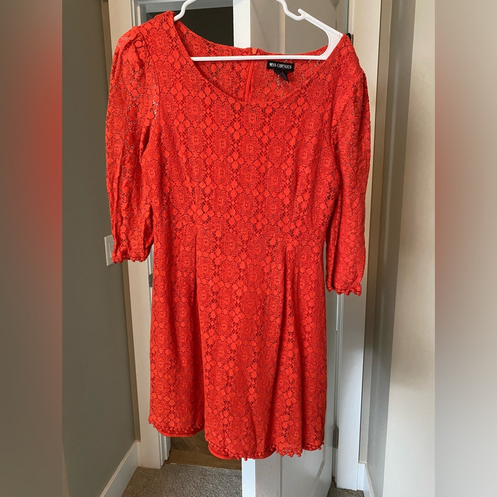 red lace dress